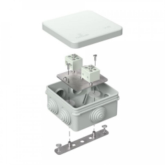 Коробка огнестойкая для о/п 40-0210-FR6.0-4 Е15-Е120 RAL7035 80х80х40 (44 шт/кор) Промрукав