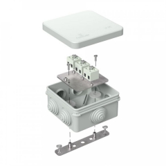 Коробка огнестойкая для о/п 40-0210-FR2.5-6 Е15-Е120 RAL7035 80х80х40 (44 шт/кор) Промрукав