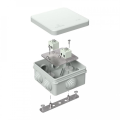 Коробка огнестойкая для о/п 40-0210-FR2.5-4 Е15-Е120 RAL7035 80х80х40 (44 шт/кор) Промрукав
