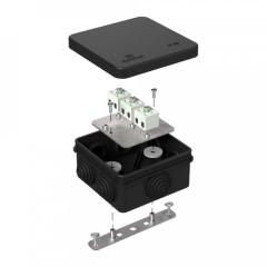 Коробка огнестойкая для о/п 40-0210-FR1.5-6 Е15-Е120 RAL9005 80х80х40 Промрукав