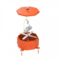 Коробка металлическая огнестойкая Октагон 70-0101-FR10.0-4 Е15-Е120 RAL2003 130х130х63 (9 шт/кор) Промрукав