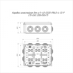 Коробка огнестойкая для о/п 40-0320-FR6.0-4-12-Р Е15-Е60 RAL2003 200х150х75 (5 шт/кор) Промрукав