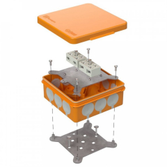 Коробка огнестойкая разветвительная для о/п двухкомпонентная 60-0303-FR6.0-4-4-Р Е15-Е60 RAL2003 100х100х40 (16 шт/кор) Промрукав