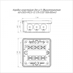 Коробка огнестойкая для о/п двухкомпонентная 60-0303-FR2.5-12 Е15-Е120 RAL2003 100х100х40 (16 шт/кор) Промрукав