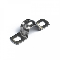 Скоба металлическая двухлапковая СМД(INOX) d14-15 мм (20шт/1600шт уп/кор) Промрукав