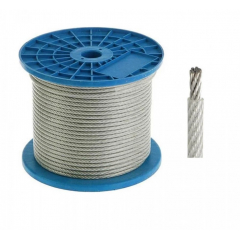 Трос стальной в ПВХ оплетке DIN 3055 12 мм (10/12) (100 м/уп) Промрукав
