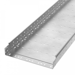 Лоток перфорированный Профи INOX (AISI 304) 400х80х3000 (2,0 мм) (6 м/уп) Промрукав