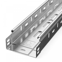 Лоток перфорированный Стандарт INOX (AISI 304) 100х50х3000 (0,8 мм) (3 м/уп) Промрукав