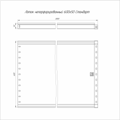 Лоток неперфорированный Стандарт 600х50х3000 (1,0 мм) RAL (6 м/уп) Промрукав