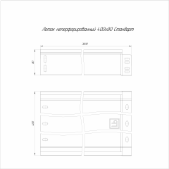 Лоток неперфорированный Стандарт 400х80х3000 (1,0 мм) RAL (6 м/уп) Промрукав