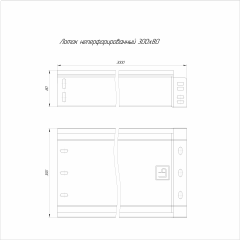 Лоток неперфорированный Стандарт 300х80х3000 (0,7 мм) (6 м/уп) Промрукав