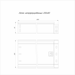 Лоток неперфорированный Стандарт 200х80х3000 (0,55 мм) (6 м/уп) Промрукав