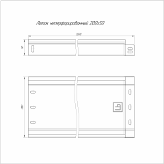 Лоток неперфорированный Стандарт 200х50х3000 (0,55 мм) (12 м/уп) Промрукав