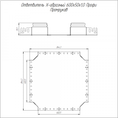 Ответвитель Х-образный Профи INOX (AISI 304) 600х50 (1,0 мм) Промрукав