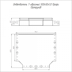 Ответвитель Т-образный Профи INOX (AISI 316) 500х50 (1,0 мм) Промрукав
