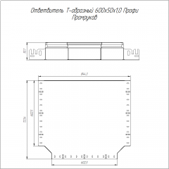 Ответвитель Т-образный Профи INOX (AISI 304) 600х50 (1,0 мм) Промрукав