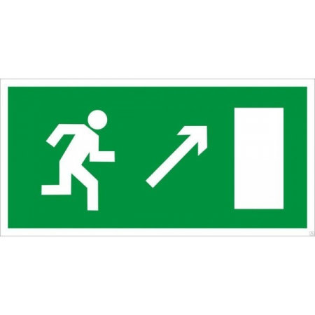 Пленка фотолюм Jessup Е05  Направление к эвакуационному выходу направо вверх