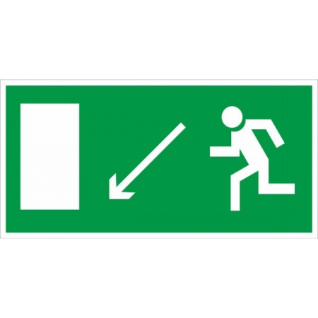 Пленка фотолюм Jessup Е08  Направление к эвакуационному выходу налево вниз