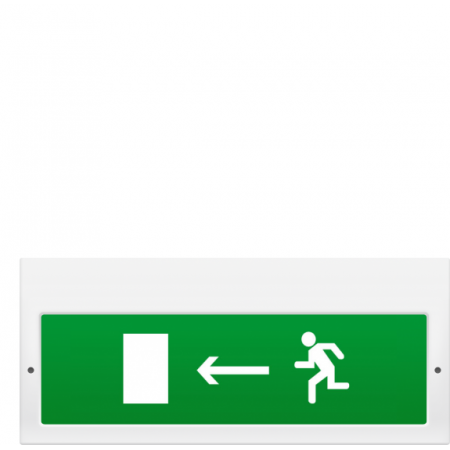 Надпись сменная для табло Молния   Человек влево в дверь