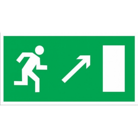 Пластик (Е 05)  Направление к эвакуационному выходу направо вверх