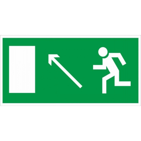 Пластик (Е 06)  Направление к эвакуационному выходу налево вверх