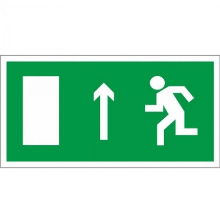 Пластик (Е 12)  Направление к эвакуационному выходу прямо