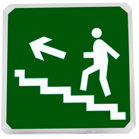 Плёнка Фотолюм. (Е-16) направление к эвакуационному выходу по лестнице вверх (налево) (Распродажа. На складе 4 шт.)