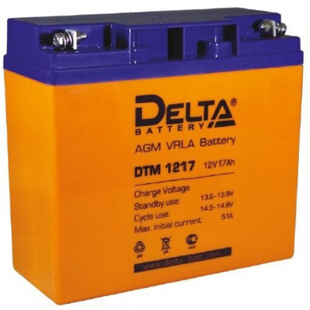 Аккумулятор 12 В, 17 Ач DTM 1217 Delta