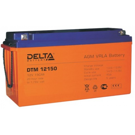 Аккумулятор 12 В, 150 Ач DTM 12150 Delta