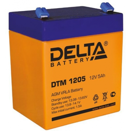 Аккумулятор 12 В, 5 Ач DTM 1205 Delta