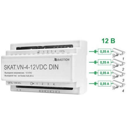 SKAT.VN.4-12VDC DIN (Распродажа. На складе 1 шт.)