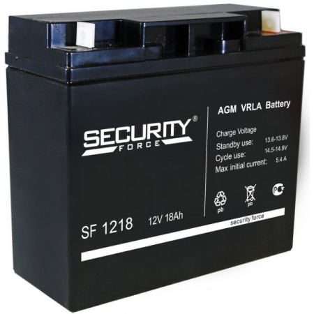 Аккумулятор 12 В, 18 Ач (Security Force)