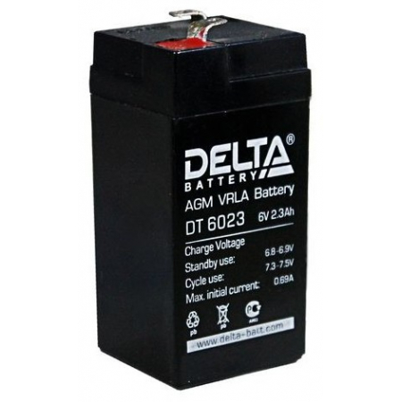 Аккумулятор 6 В, 2,3 Ач DT 6023 Delta