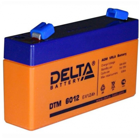 Аккумулятор 6 В, 1,2 Ач DTM 6012 Delta