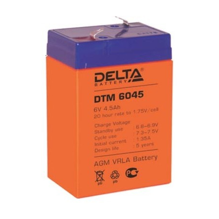 Аккумулятор 6 В, 4,5 Ач DTM 6045 Delta