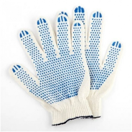 Перчатки х/б с ПВХ напылением 10 класс (4 нити)