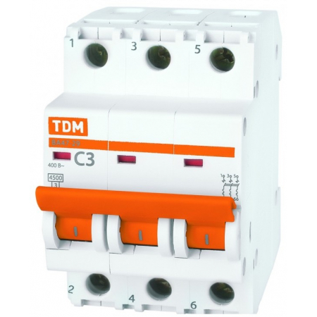 Авт.выключатель 3P 25А  BA47-29 (Распродажа. На складе 1 шт.)