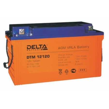 Аккумулятор 12 В, 120 Ач DTM 12120 Delta