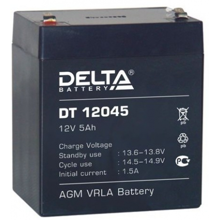Аккумулятор 12 В, 4,5 Ач DT 12045 Delta