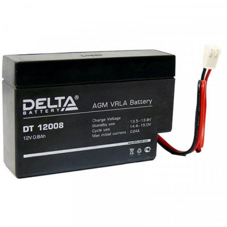 Аккумулятор 12 В, 0,8 Ач DT 12008 Delta