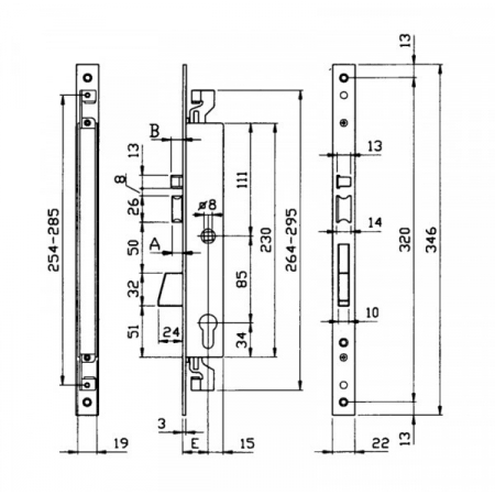 7818-02-35 (ISEO) замок электромеханический врезной