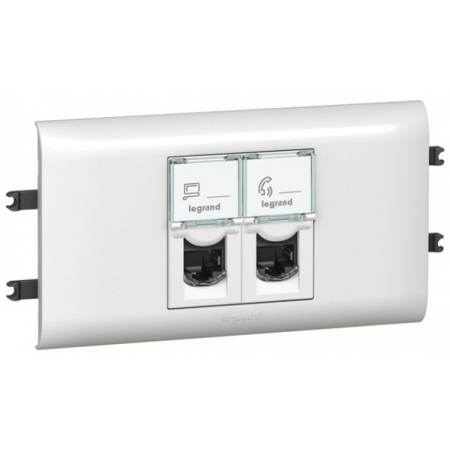 Розетка Mosaic RG-45 UTP кат.6 2мод. (Распродажа. На складе 3 шт.)