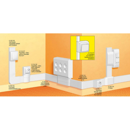 Мини-плинтус 60х16 (30026) трехканальный