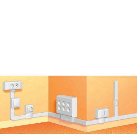 Мини-плинтус 20x12,5 (30008) одноканальный