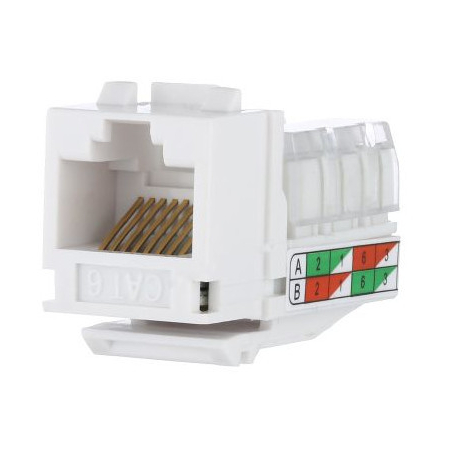 RJ-45 Модуль инф.розетки 110/Krone 6 кат.,бел.(87645)