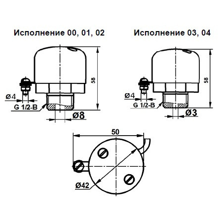 СД 0,02/12 (1)G1/2-B.O2-СДУ-М (IP54)
