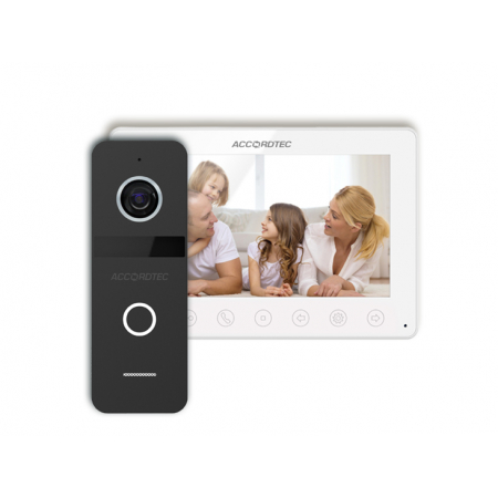 AT-home7 Комплект домофонии WH-BL Домофон+вызывная панель