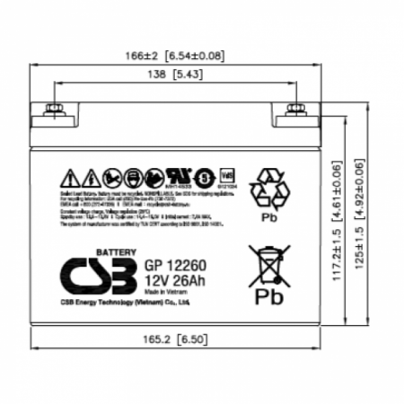 GP12260 I CSB Аккумулятор