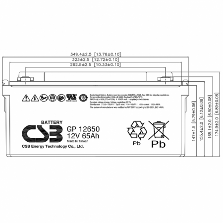 GP12650 I CSB Аккумулятор
