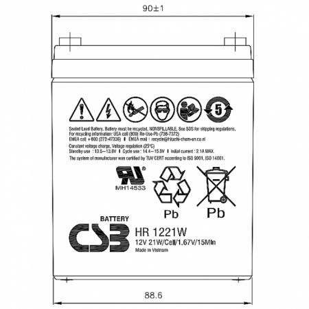 HR1221W F2 CSB Аккумулятор